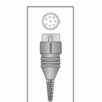 HEWLETT PACKARD/AGILENT/ZYMED/PHILIPS MEDICAL PATIENT CABLE-3 LEAD DIN RPI KCA025