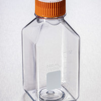 Corning® 500 mL方形PET储液瓶，带45 mm