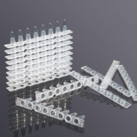 0.2ml PCR 八联排管,透明.平盖(套装)