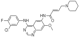 CAS # 1110813-31-4, Dacomitinib, PF-00299804-03, (2E)-N-[4-[(3-Chloro-4-fluorophenyl)amino]-7-methoxy-6-quinazolinyl]-4-(1-piperidinyl)-2-butenamide