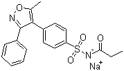CAS # 198470-85-8, Parecoxib sodium, N-[4-(5-Methyl-3-phenylisoxazol-4-yl)phenylsulfonyl]propio<i></i>namide sodium salt