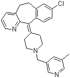 CAS # 158876-82-5, Rupatadine fumarate, 8-Chloro-6,11-dihydro-11-[1-[(5-methyl-3-pyridyl)methyl]-4-piperidylidene]-5H-benzo[5,6]cyclohepta[1,2-b]pyridine
