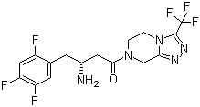 CAS # 486460-32-6, Sitagliptin, (3R)-3-Amino-1-[3-(trifluoromethyl)-5,6,7,8-tetrahydro-1,2,4-triazolo[4,3-a]pyrazin-7-yl]-4-(2,4,5-trifluorophenyl)butan-1-one