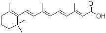 CAS # 302-79-4, Tretinoin, 3,7-Dimethyl-9-(2,6,6-trimethyl-1-cyclohexen-1-yl)-2,4,6,8-no<i></i>natetraenoic acid, all-trans-Retinoic acid, Vitamin A acid