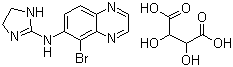 CAS # 70359-46-5 (79570-19-7), Brimo<i></i>nidine D-tartrate, 5-Bromo-N-(4,5-dihydro-1H-imidazol-2-yl)-6-quinoxalinamine tartrate